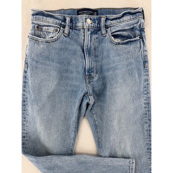 Abercrombie Fitch 90's Straight Jeans High Rise Denim 30 30x30 Vintage Stretch - Picture 5 of 11
